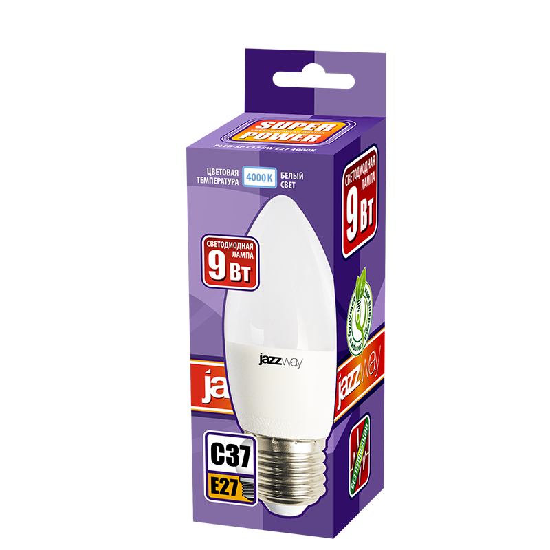Лампа светодиодная PLED- SP C37 9w E27 4000K-E | .5019065 | Jazzway — миниатюра 2