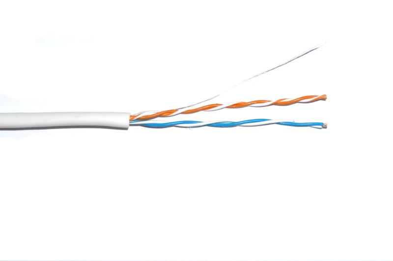 Кабель связи витая пара U/UTP, кат.5E 2х2х24AWG solid, PVC, 500м, серый | LC1-C5E02-111 | ITK — миниатюра 2