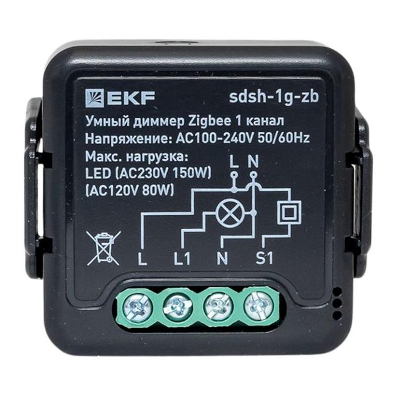 Умный диммер в подрозетник 1-канальный Zigbee EKF Connect Select | sdsh-1g-zb | EKF — миниатюра 2