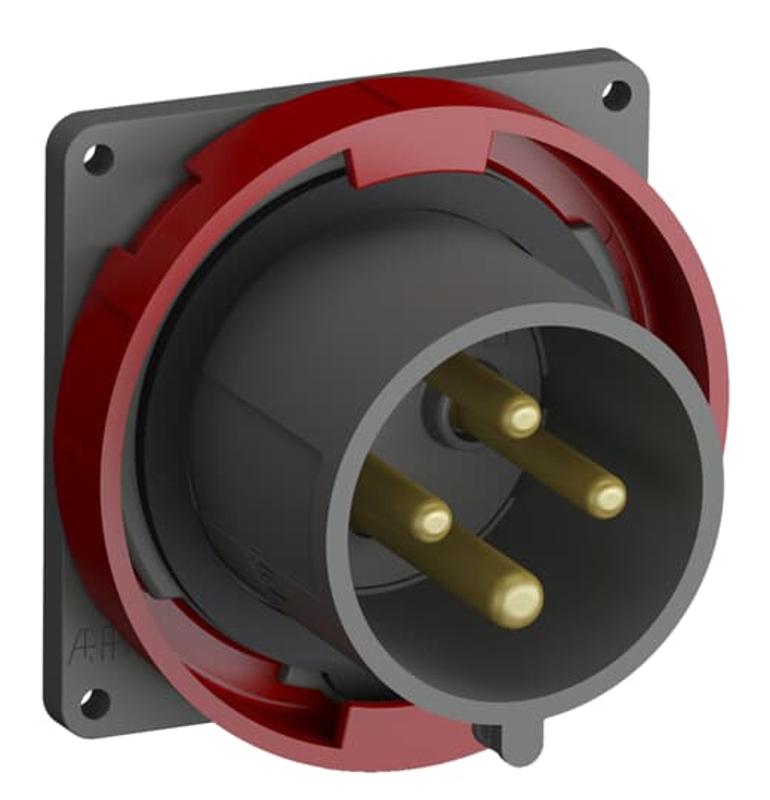 Вилка с прямым фланцем Easy&Safe 332EBU6W,32A,3P+E,IP67,6ч|2CMA101279R1000| ABB — ABB