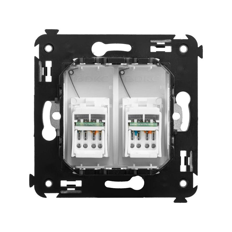 Розетка RJ-45 в стену, кат.6 двойная, Avanti, "Белое облако" | 4400294 | DKC — миниатюра 7