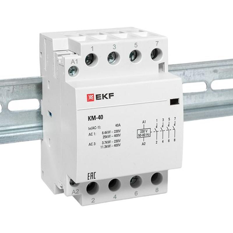 Контактор модульный КМ 40А 4NО (3 мод.) EKF PROxima | km-3-40-40 | EKF — миниатюра 6