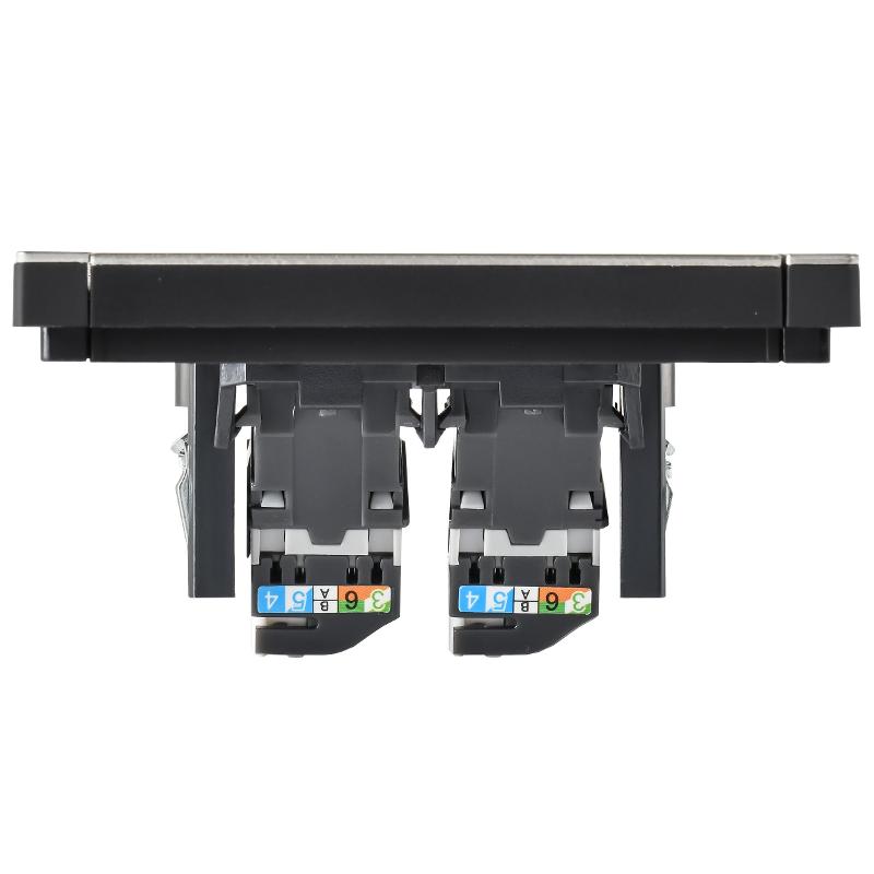 FORTE&PIANO Розетка комп. 2-ая RJ45 кат.5E FP633M металл шампань  | FP-K20-1-M-K37 | IEK — миниатюра 5