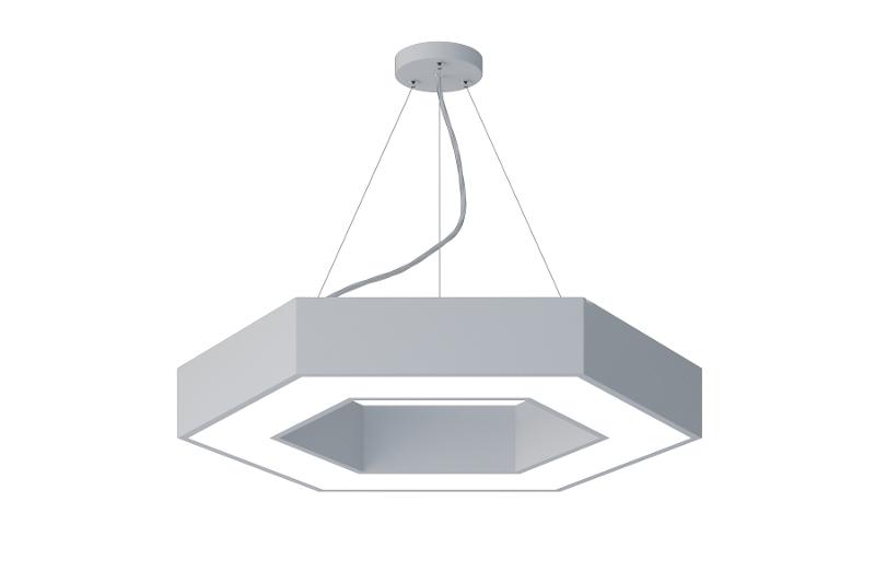 Светильник светодиодный Geometria Hexagon SPO-123-W-40K-045 45Вт 4000К 2500Лм IP40 600*600*80 белый подвесной | Б0050554 | ЭРА — миниатюра 5