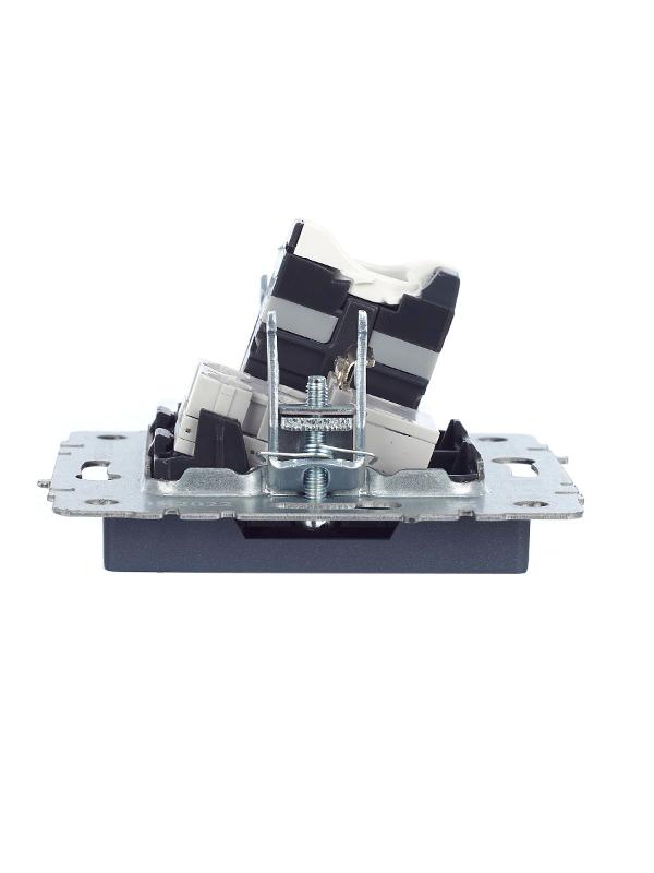 BRITE Розетка двойная RJ11+RJ45 кат.5E РК/Т12-БрМ маренго  | BR-KT20-O-1-K35 | IEK — миниатюра 17