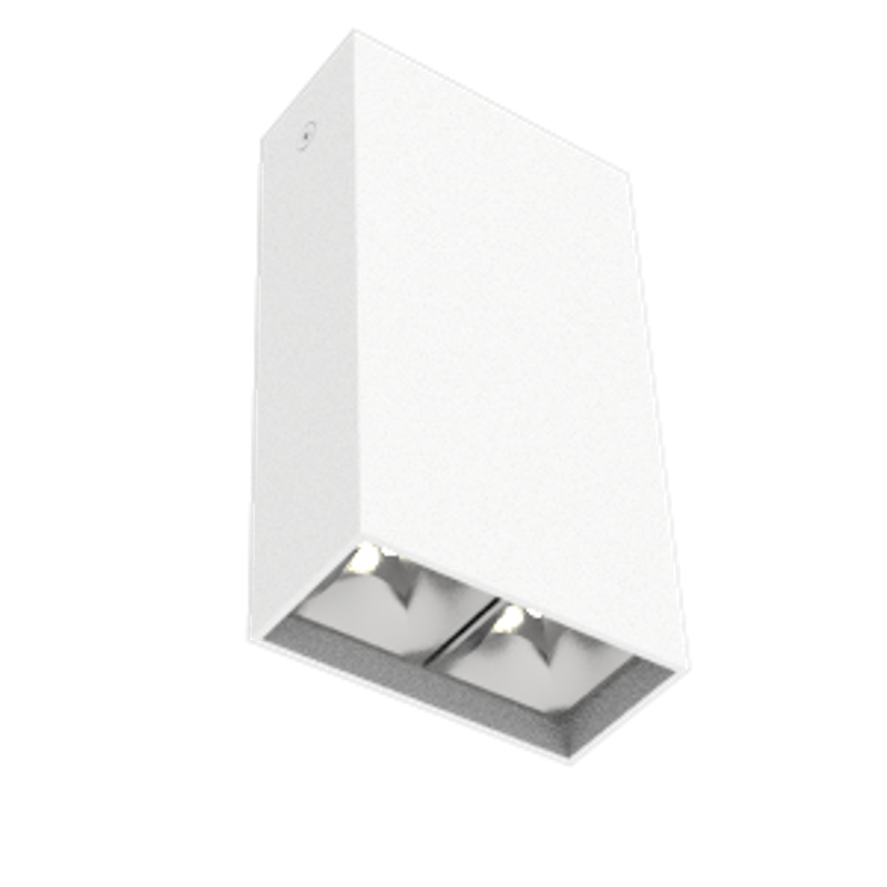 Светодиодный светильник DL-Box Reflect Multi 1x2 накладной 8 Вт 3000 К 80х40х150 мм RAL9003 белый муар DALI | V1-R0-00251-20D36-2000830 | VARTON — фото 1 | Sento