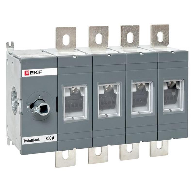 Рубильник 800A 4P без рукоятки управления TwinBlock | tb-s-800-4p | EKF — миниатюра 1