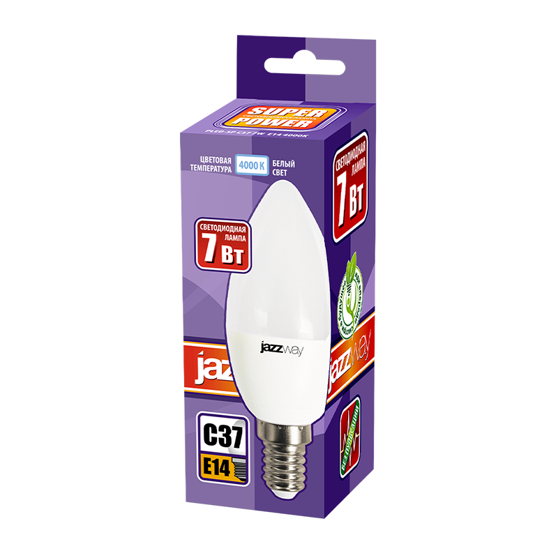 Лампа светодиодная PLED- SP C37 7w E14 4000K 230/50 | .5018884 | Jazzway — миниатюра 2