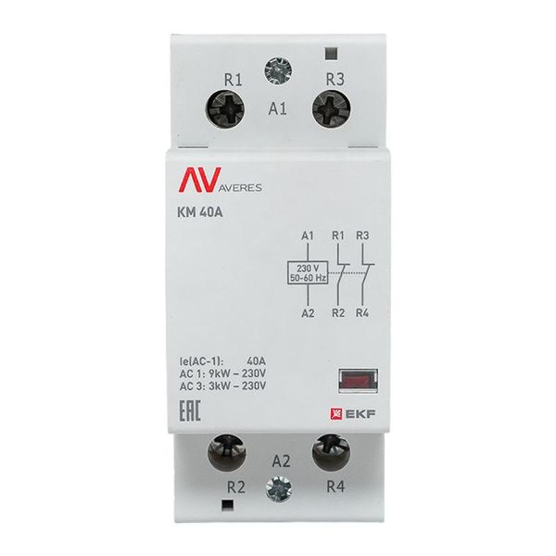 Контактор модульный КМ 40А 2NC 230VAC (2 мод.) AVERES | km-av-2-40-02-230V | EKF — миниатюра 3
