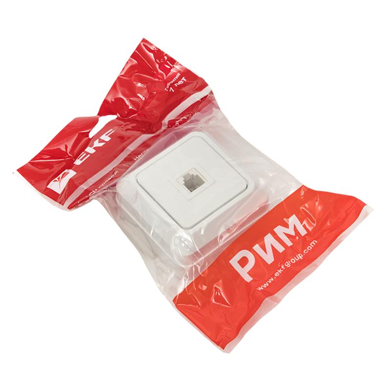 Розетка Phone 1-мест. бел. Рим EKF PROxima | ENT01-034-10 | EKF — миниатюра 2