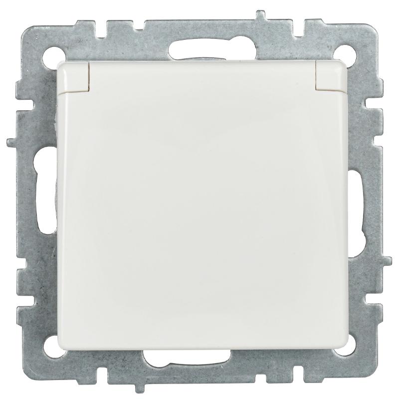 BRITE Розетка с заземлением со шторками с крышкой 16А IP20 РСбш10-3-БрБбелый  | BR-R16-16-K01 | IEK — миниатюра 3
