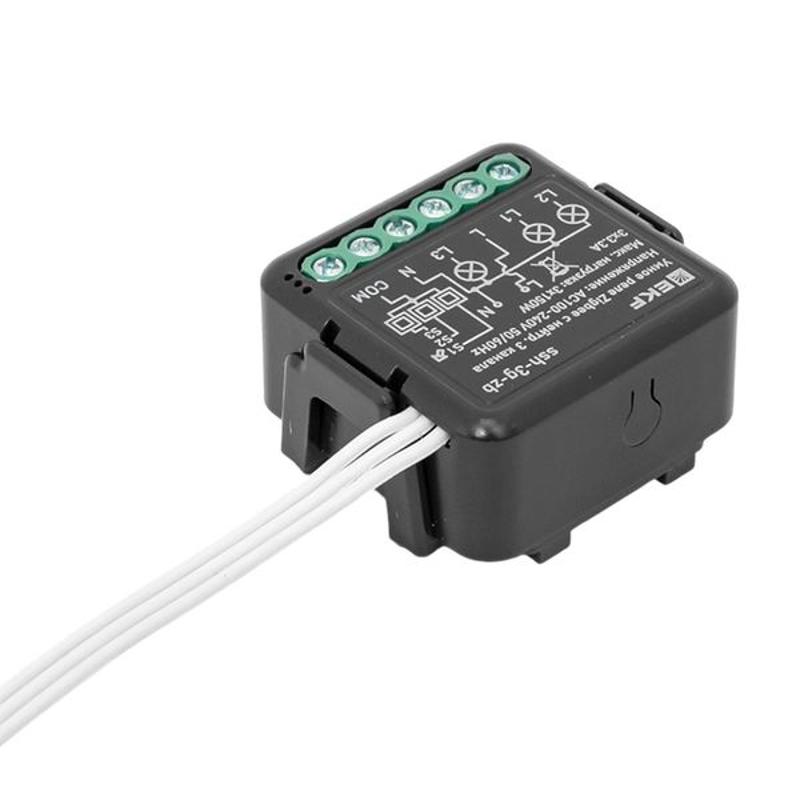 Умное реле в подрозетник 3-канальное с нейтралью Zigbee EKF Connect Select | ssh-3g-zb | EKF — миниатюра 9
