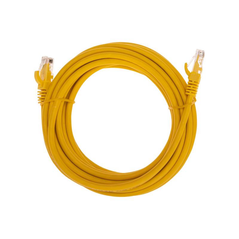 Патч-корд U/UTP CAT 6, RJ45-RJ45, 26AWG, LSZH, желтый, 5м REXANT | 02-0295-5 | REXANT — фото 1 | Sento