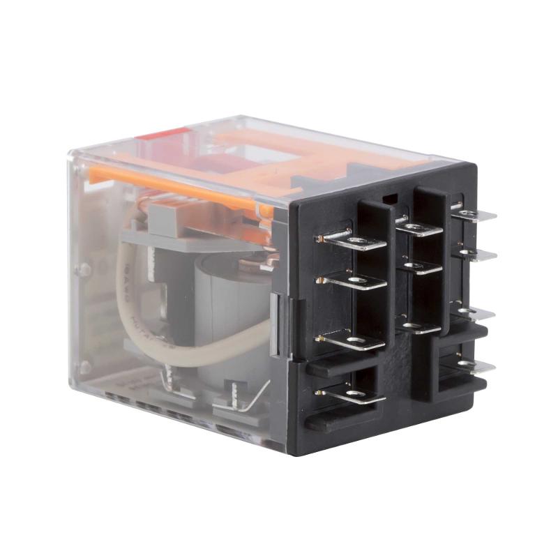 Реле миниатюрное силовое, 3CO, ком. ток 16А, AgSnO2, напряжение 115V AC, опция: тест-кнопка+светодиод | IR-115AC-3CO-D | DKC — миниатюра 2