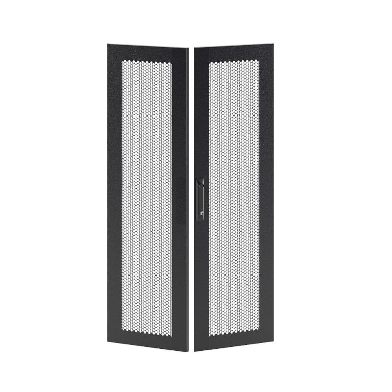 Дверь перфорированная двухстворчатая для IT-CQE 1800 x 800 RAL9005 | RBITCPMD1880 | DKC — фото 1 | Sento