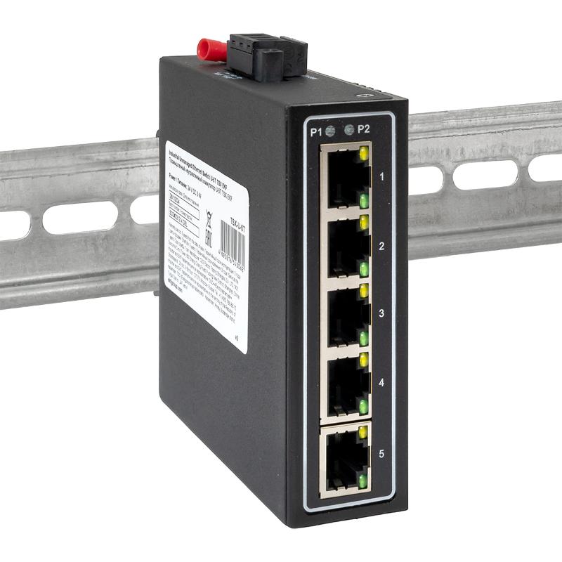 Промышленный неуправляемый коммутатор U-5T, 5 портов 10/100Base-T(X) RJ45, монтаж на динрейку TSX |TSX-U-5T|EKF — миниатюра 2