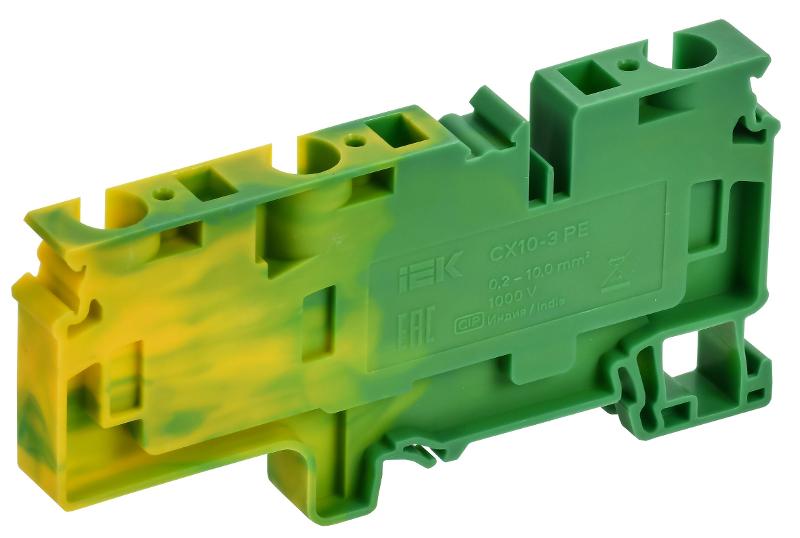 ARMAFIX Клемма пруж. CX10-3 PE 10мм2 3-конт. зазем.| AF-CT41-00-3-K52-010| IEK — миниатюра 2