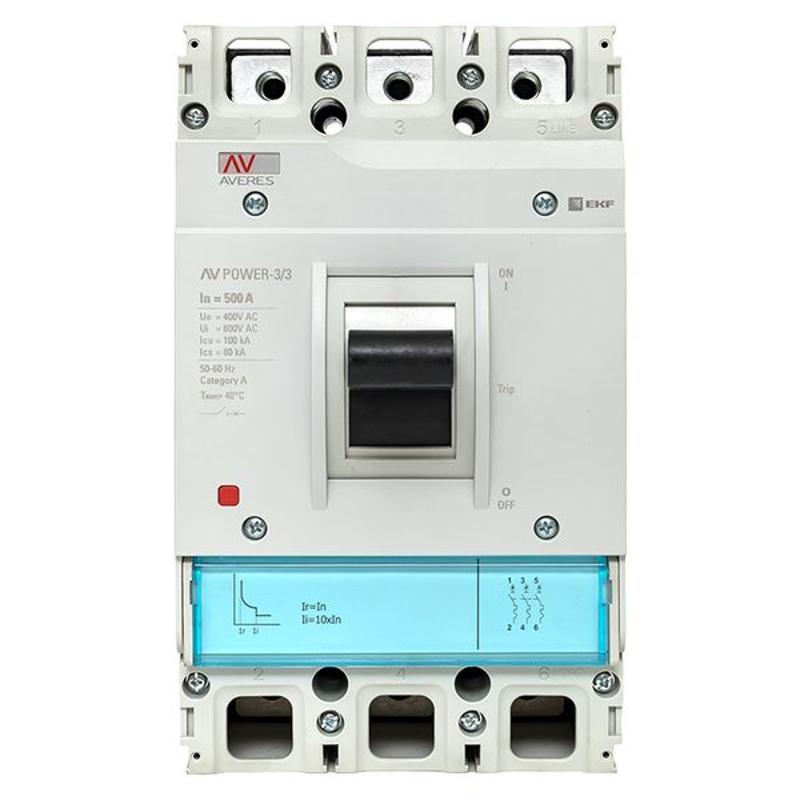 Выключатель автоматический AV POWER-3/3 500А 100kA TR AVERES | mccb-33-500H-TR-av | EKF — миниатюра 11