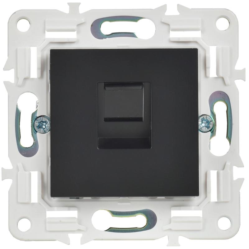 SKANDY Розетка компьютерная RJ45 кат.5E SK-K01Bl черный | SK-K10-1-K02 | IEK — миниатюра 2