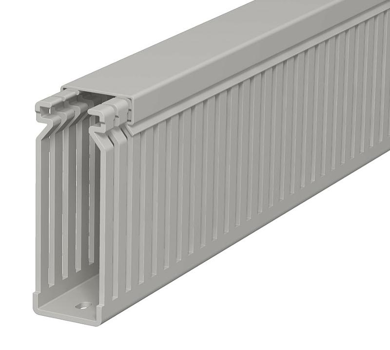 Короб перфорированный LK4 80x25 мм (перфорация 4 мм, борт 83 мм, крышка 31 мм) ПВХ серый RAL 7030 | 6178940 | OBO Bettermann — OBO Bettermann