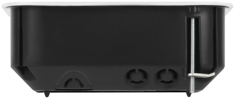 Распаячная коробка ЭРА KRP-115-115-45 СП черно-белая 115х115х45мм для полых стен металлические лапки крышка IP20 | Б0071932 | ЭРА — миниатюра 3
