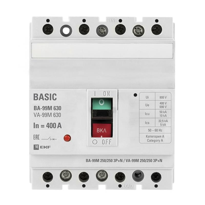 Выключатель автоматический ВА-99М 630/400А 3P+N 50кА EKF Basic | mccb99-630-400m-4P | EKF — EKF