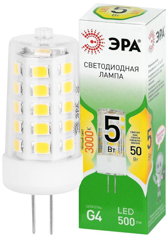 Лампа светодиодная  GREEN LINE LED G4-JC-5W-830-12V GL G4 5Вт капсула теплый белый свет | Б0067190 | ЭРА — ЭРА (Энергия света)