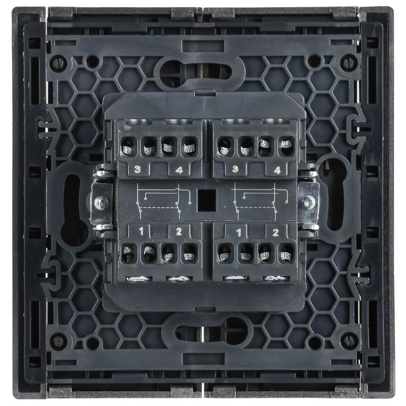 FORTE&PIANO Выключатель 2-клавишный перекрестный 10А FP509 сталь | FP-V23-0-10-1-K46 | IEK — миниатюра 5