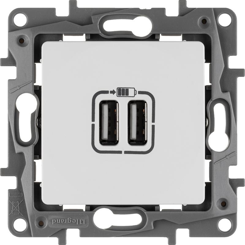 Etika Белый Розетка USB 2-ая 240В/5В 2400мА — миниатюра 10