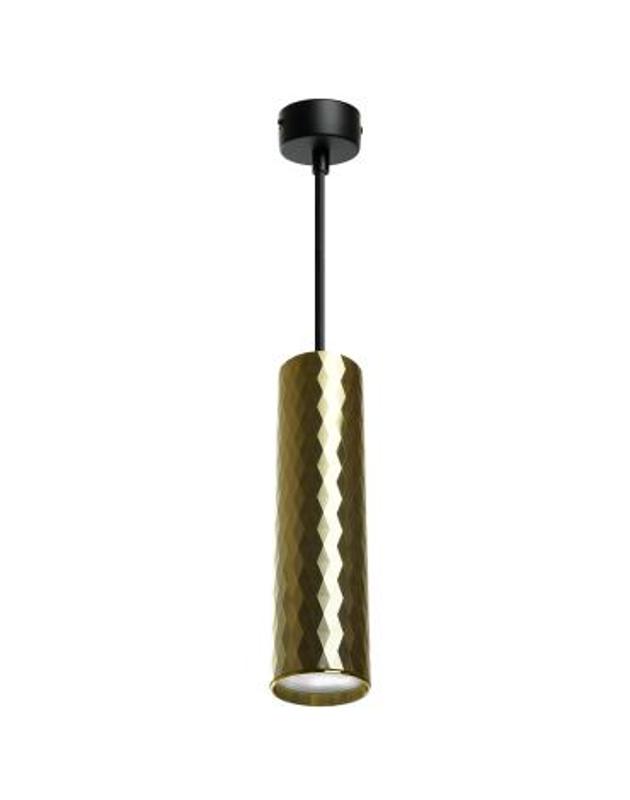 Светильник потолочный на подвесе MR16 35W, 230V, GU10, чёрный, золото D55*H200 ML1888 | 48669 | FERON — Feron