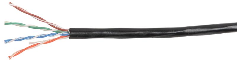 Каб. вп U/UTP, кат.5E 4х2х24AWG solid, LDPE, 305м, чер. | LC3-C5E04-139 | ITK — миниатюра 2