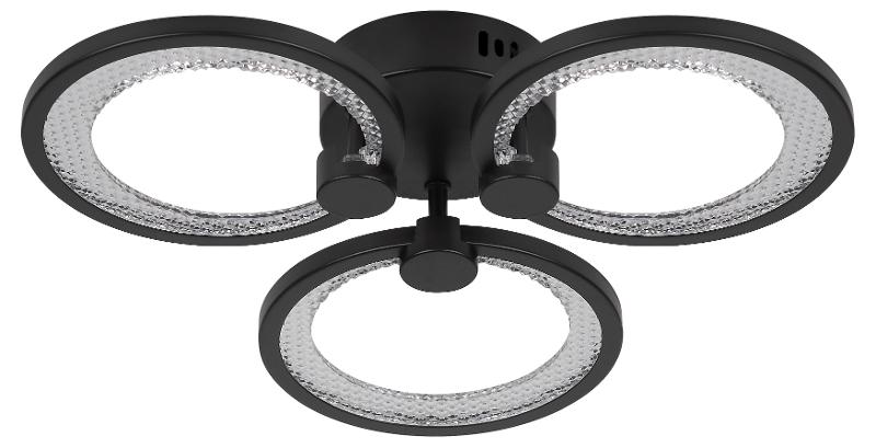 Светильник потолочный светодиодный  Модерн Odry CLL-1-46-RC BK с ДУ 46W 3000-6500К черный | Б0069750 | ЭРА — миниатюра 2