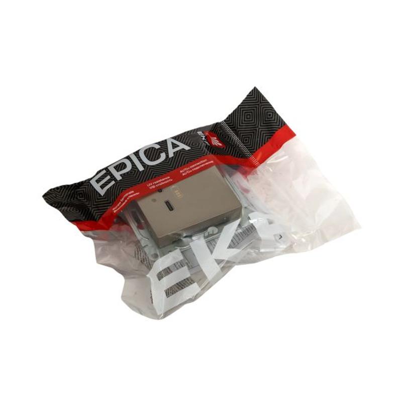 Механизм розетки USB-C - 2шт, шампань Эпика  |UP1-SOC-2USBC| EKF — миниатюра 13