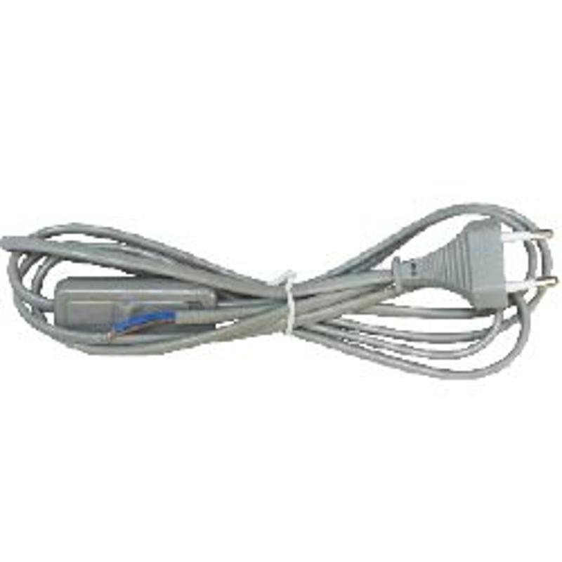 Сетевой шнур KF-HK-1 230V 1.9м (с выключателем) серый | 23049 | FERON — фото 1 | Sento
