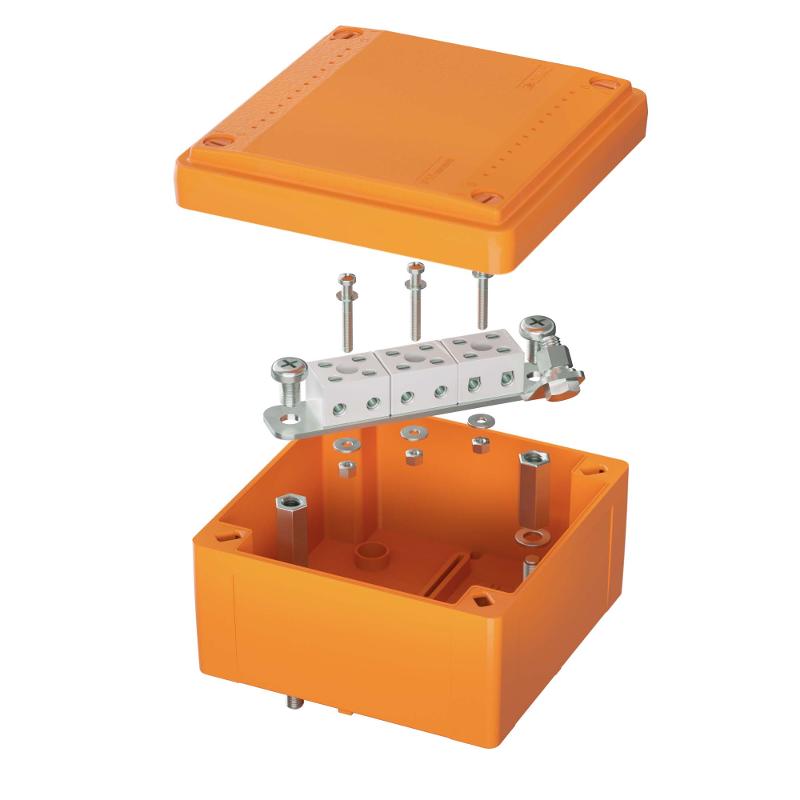 Коробка распределительная пластиковая FS огн., IP56,100х100х50мм, 6р, 450V,6A, 4мм.кв с гладкими стенками и клеммниками | FSB10604 | DKC — DKC (ДКС)
