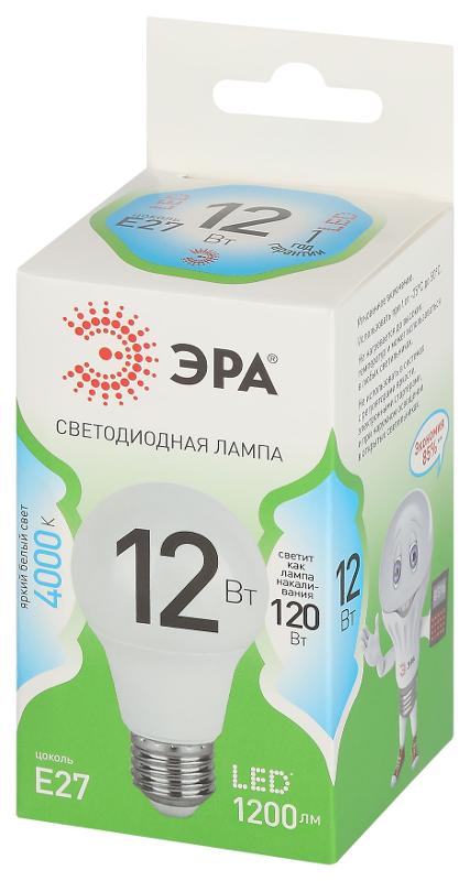 Лампа светодиодная  GREEN LINE LED A60-12W-840-E27 GL E27 12 Вт груша яркий белый свет | Б0067107 | ЭРА — миниатюра 5