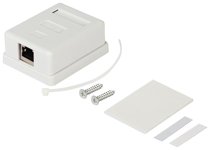 Компьютерная розетка ЭРА RJ-45 категория 5е экранированная 1-порт упаковка 40 шт.  | Б0056903 | ЭРА — миниатюра 5