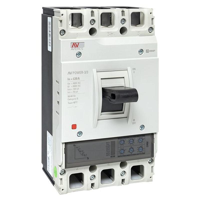 Выключатель автоматический AV POWER-3/3 630А 100kA ETU2.0 AVERES | mccb-33-630H-2.0-av | EKF — миниатюра 1