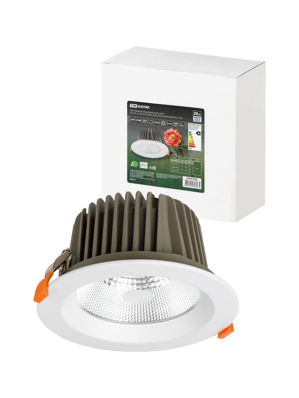 Светильник встраиваемый "Даунлайт" LED DCL-01-030 30 Вт, 4000 К, 80 Ra, IP20, прозрачный расс., | SQ0369-0406 | TDM — TDM ELECTRIC