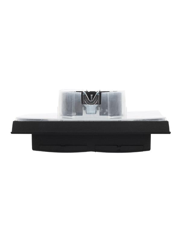 BRITE Розетка 2-ая с крышкой 16А в сб IP44 РСбш12-3-44-БрЧ черный | BR-R26-16-44-K02-F | IEK — миниатюра 12