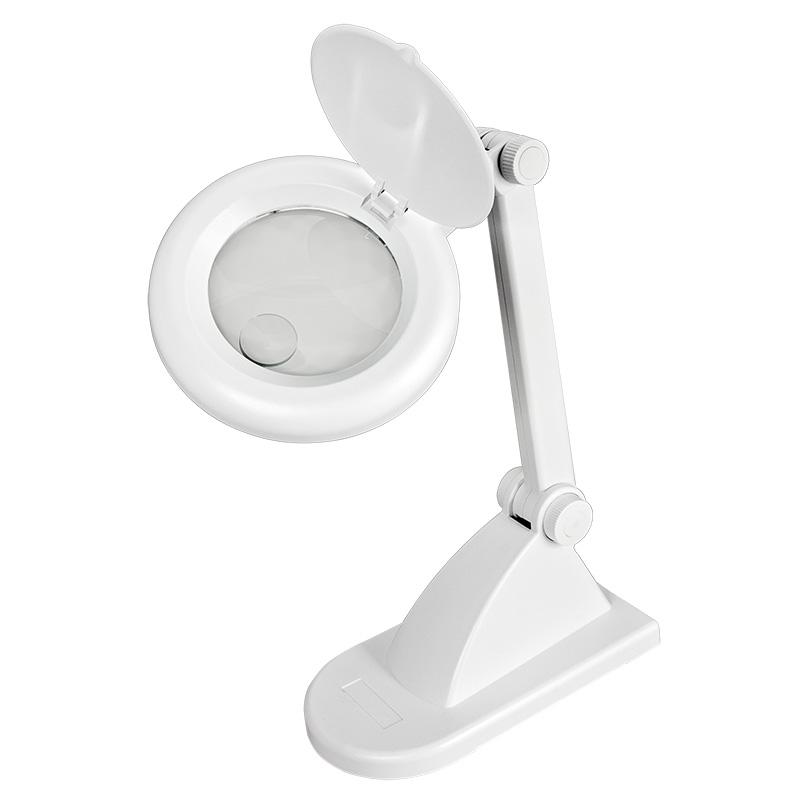 Лупа настольная 3D+12D с подсветкой, белая | 31-0242 | REXANT — REXANT