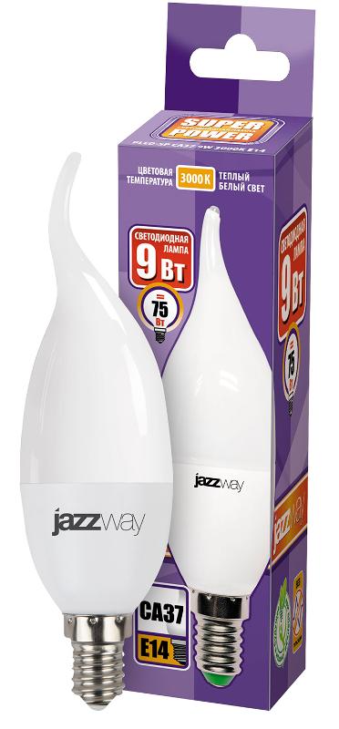 Лампа светодиодная LED 9Вт E14 230В 3000К PLED- SP CA37 | 2859518A | Jazzway — миниатюра 2