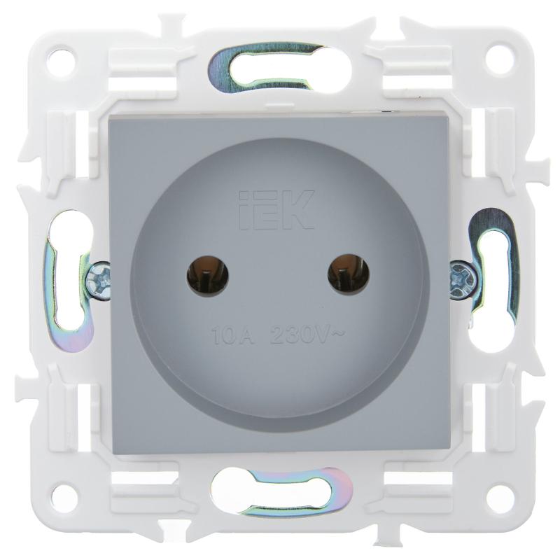 SKANDY Розетка без з/к/ш 10А SK-R02Gr серый | SK-R10-10-K03 | IEK — миниатюра 2