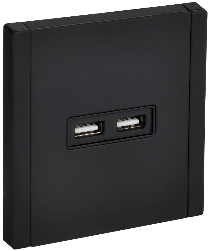 FORTE&PIANO Розетка USB A+A 3,1А FP149M черный  | FP-U21-D31-M-K02 | IEK — миниатюра 1
