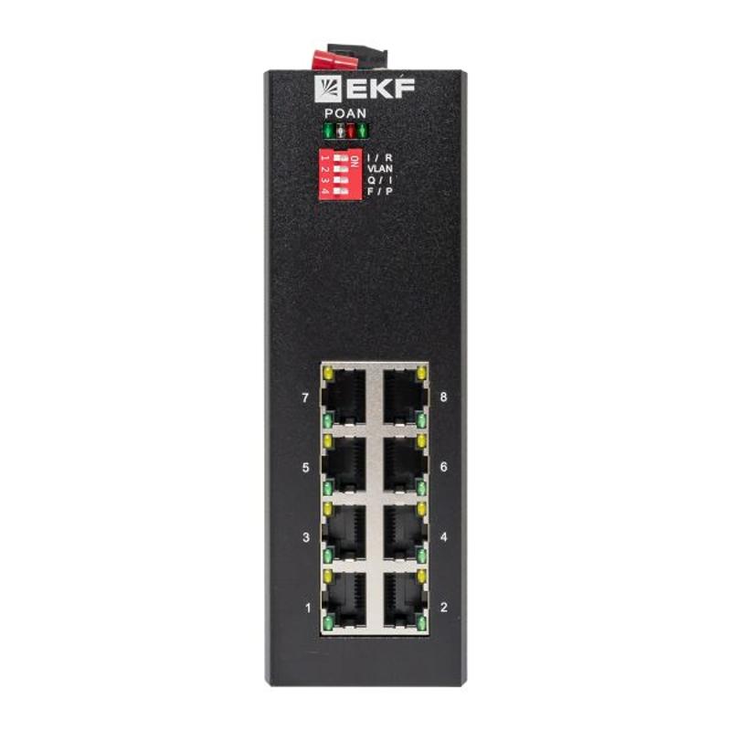 Промышленный неуправляемый коммутатор U-8GTP, 8 портов 10/100/1000Base-T(X) RJ45 c PoE, монтаж на динрейку TSX |TSX-U-8GTP|EKF — миниатюра 17