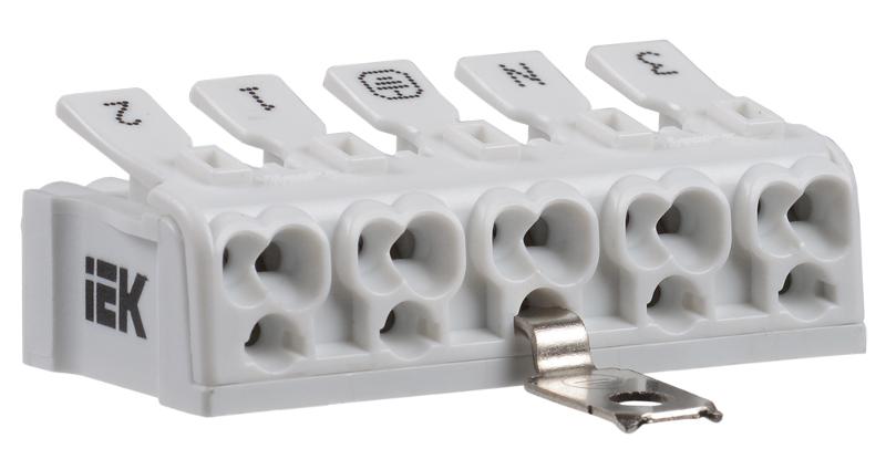 Клемма пружинная соединительная КСПз5-3L+N+PE | UKZ-B06-5P-F0-E1-10 | IEK — IEK (ИЭК)