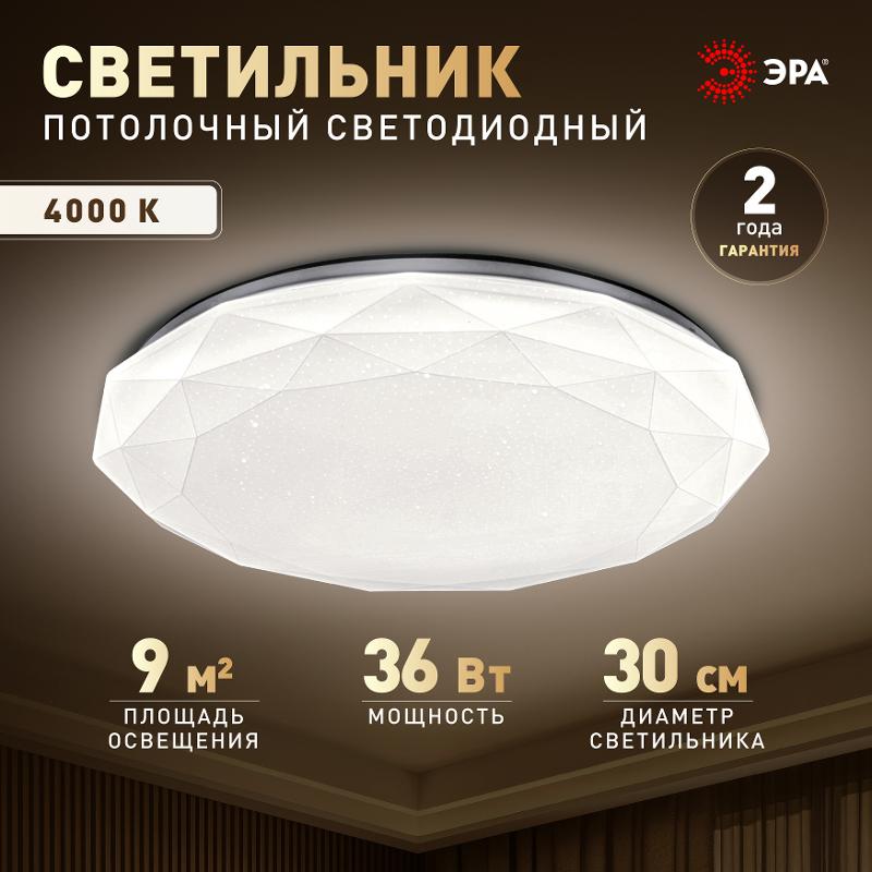 Светильник потолочный светодиодный без ДУ SPB-6 Slim Sparkle 36W -4K — миниатюра 2