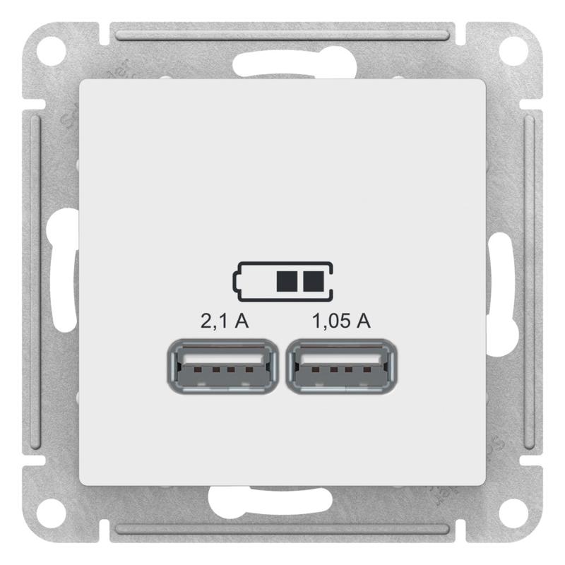 AtlasDesign Лотос USB Розетка A+A, 5В/2,1 А, 2х5В/1,05 А, механизм | ATN001333 | SE — миниатюра 3