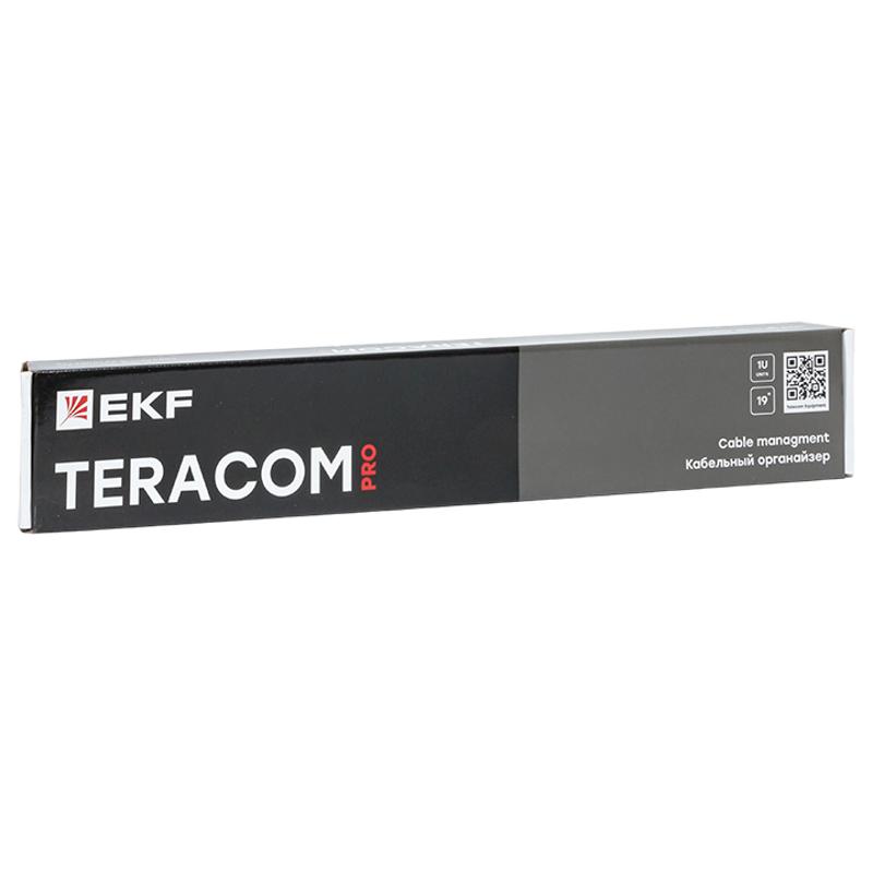 Кабельный органайзер TERACOM PRO 1U 5 колец чёрный | TRP-1CO-5R-M-BK | EKF — миниатюра 5