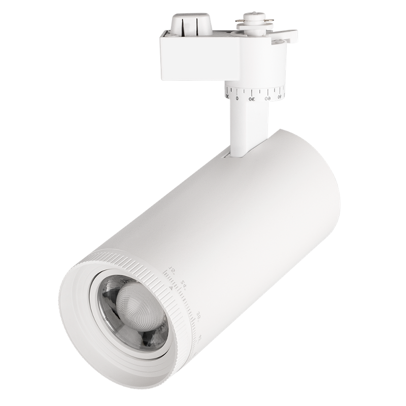 Светильник светодиодный трековый однофазный PTR 0728 ZOOM 28w 4000K 15-60° WH (белый) IP40 |.5030558 | Jazzway — Jazzway